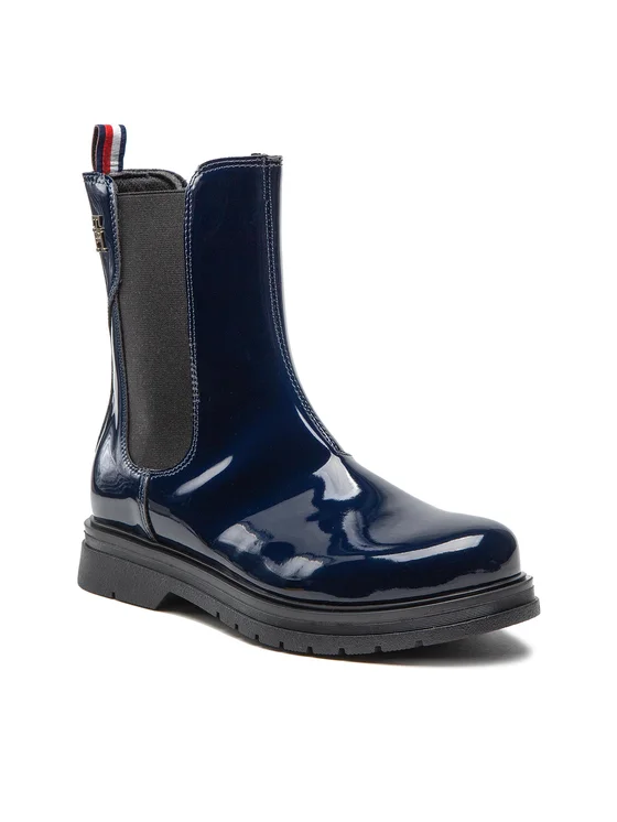 tommy hilfiger mpotes chelsea boot t4a5 32408 0775 s skouro mple